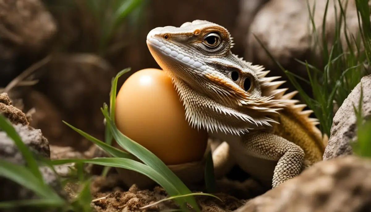 egg laying in female bearded dragons