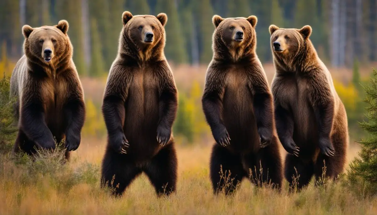 average grizzly bear height