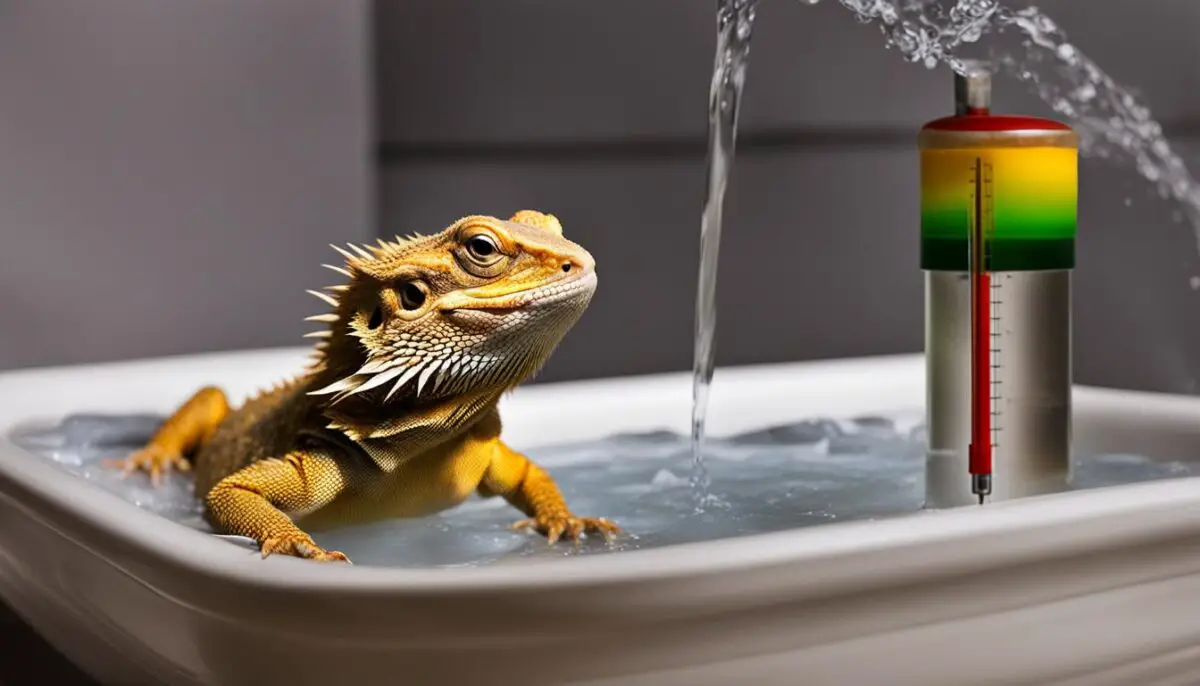bearded dragon bath water temperature