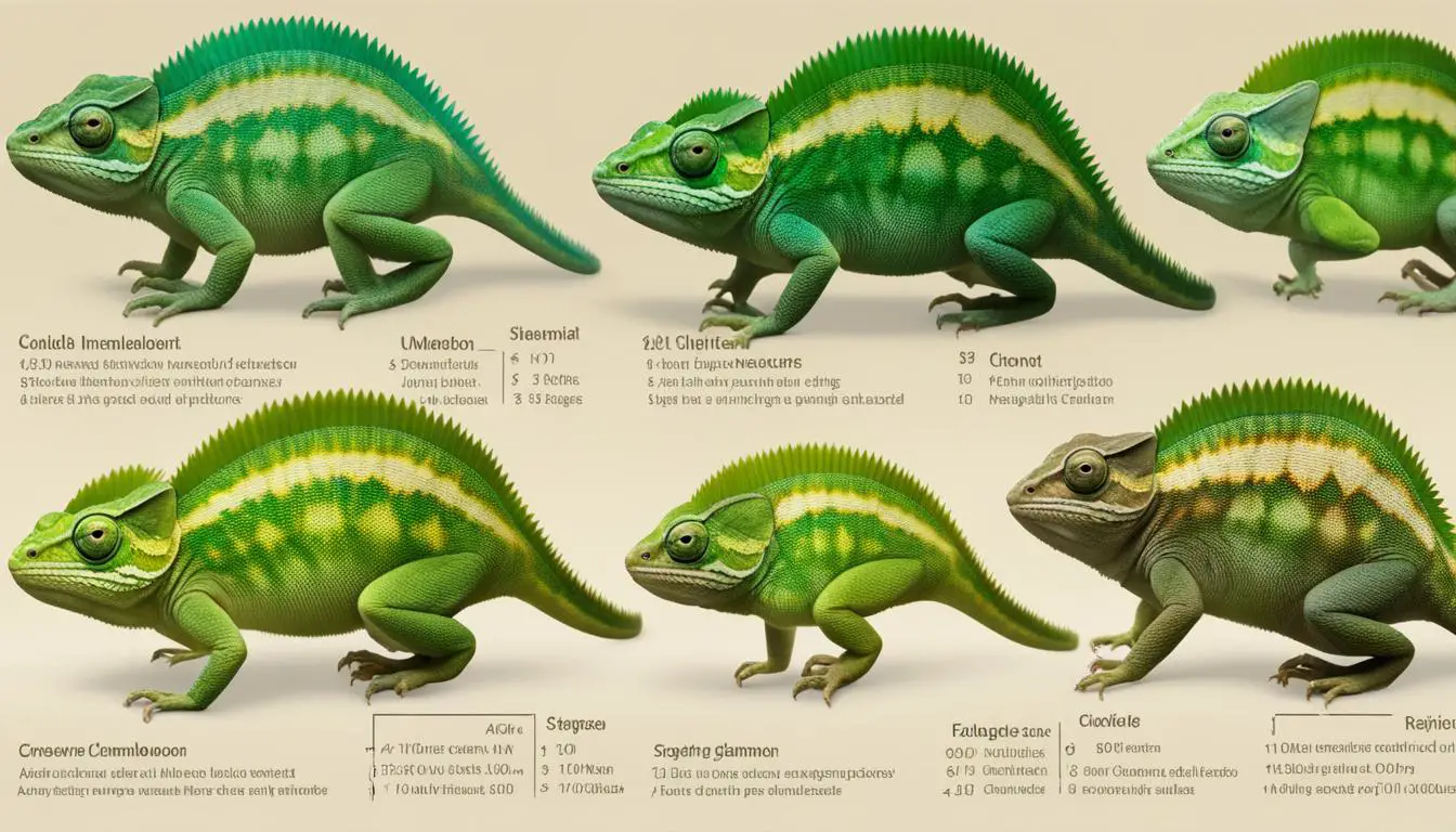 veiled chameleon size chart