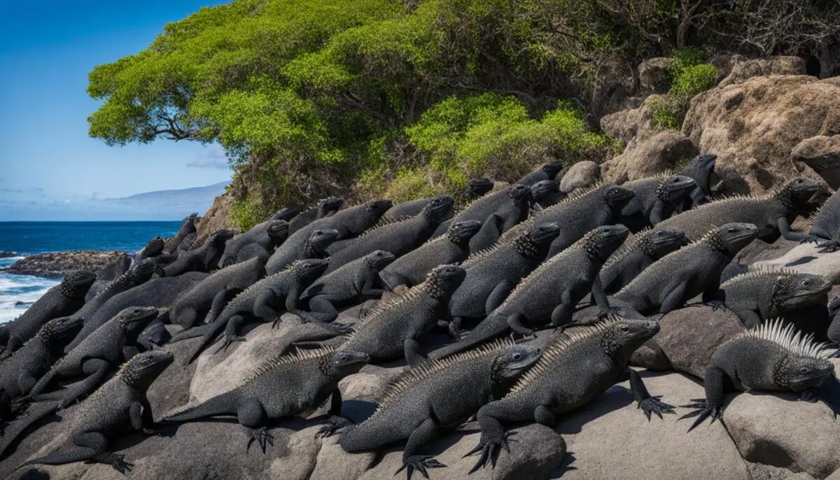Galapagos marine iguana sightings