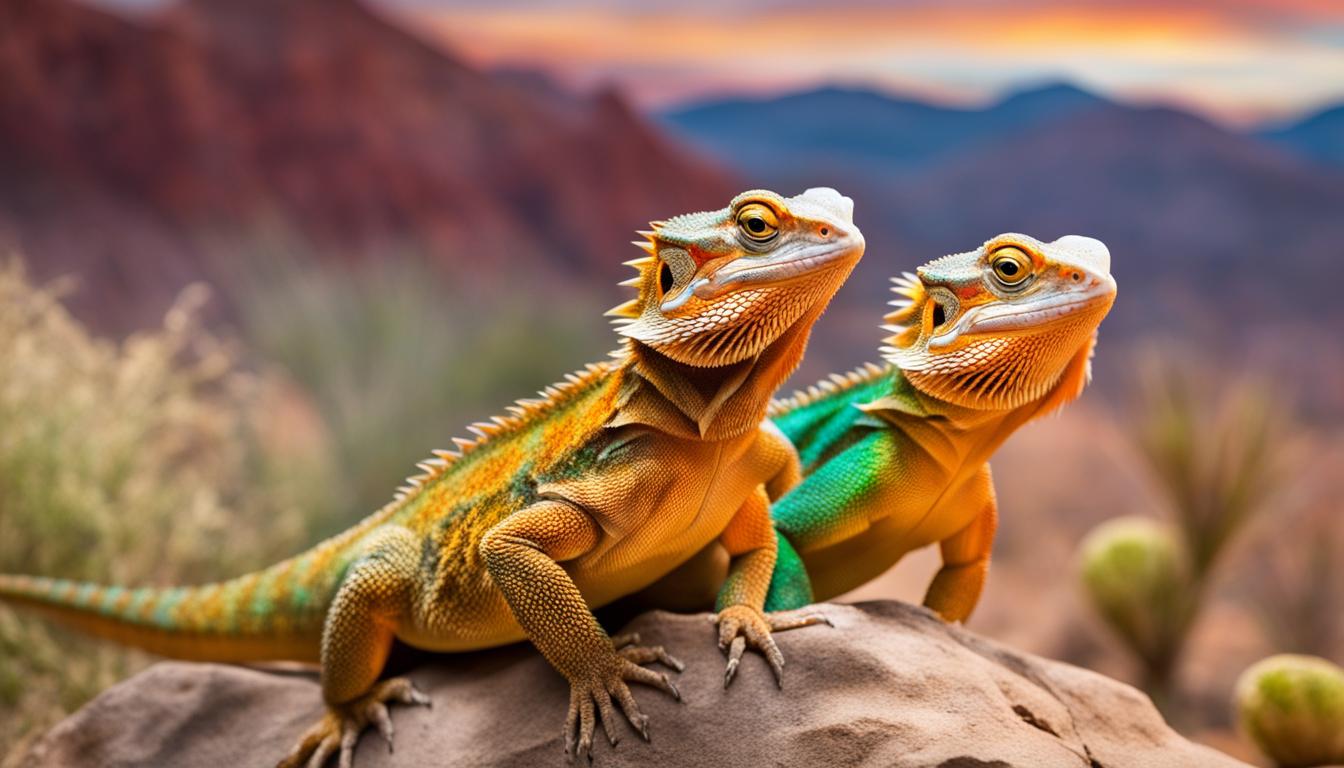 bearded dragons smiling