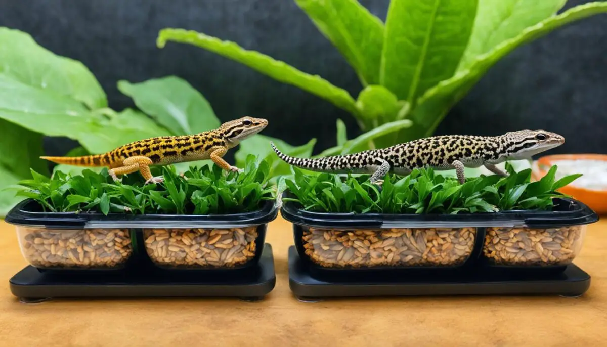 feeding leopard geckos regularly