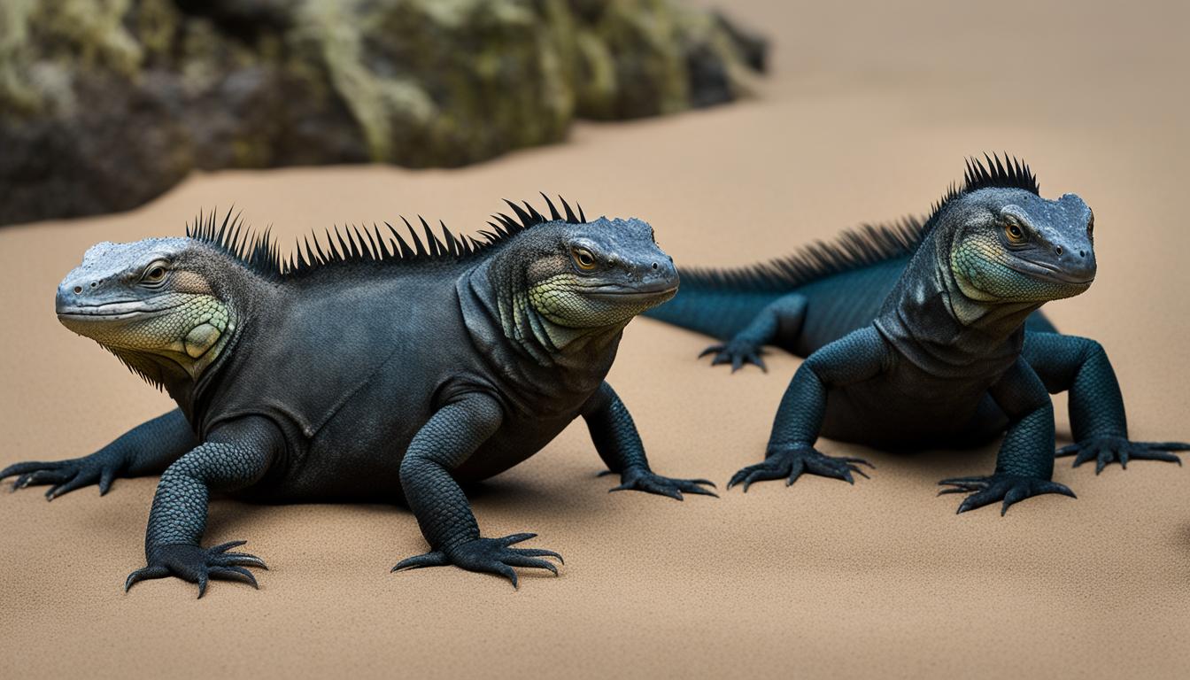 marine iguanas size