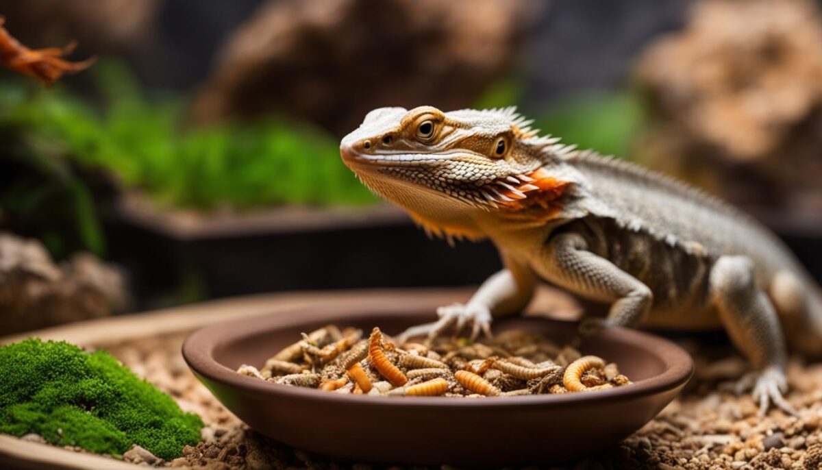 how to feed meal worms to bearded dragons